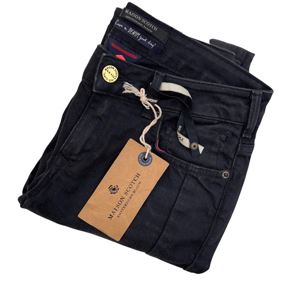 Maison Scotch Parisienne Skinny Jean Leather Patchwork - Picture 2 of 13